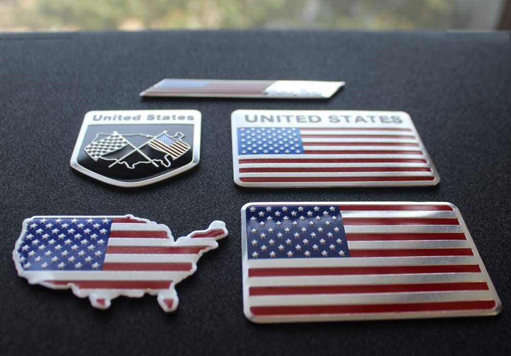 5pcs American US Flag Decal Sticker