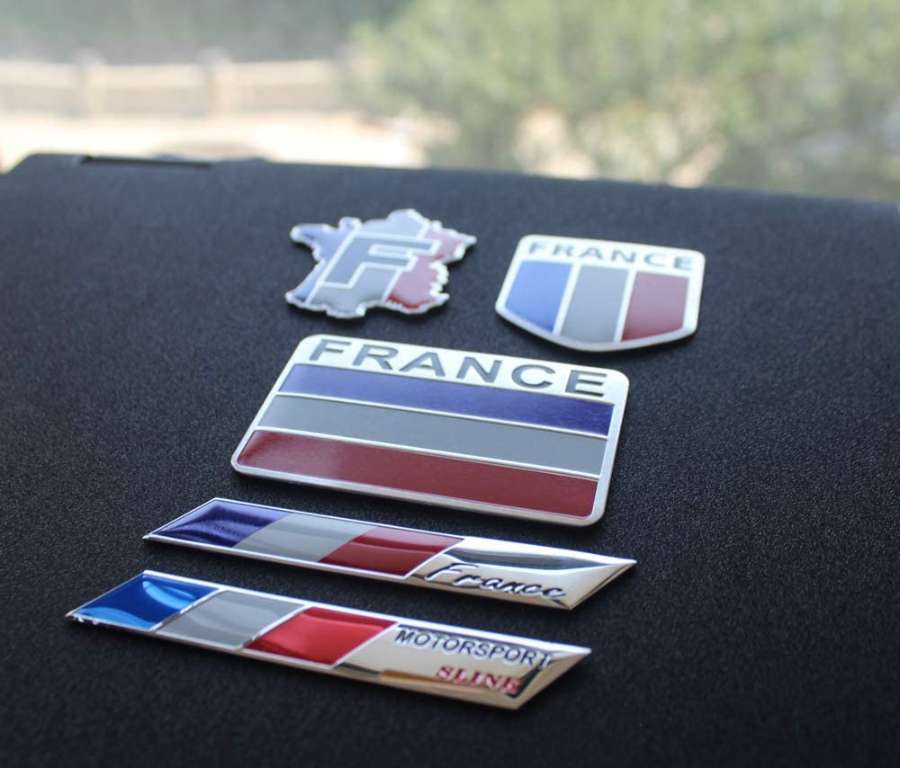 5pcs France Flag Decal Sticker