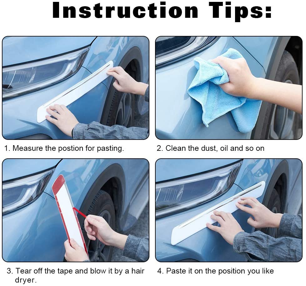 4Pcs Auto Car Body Bumper Guard Protector Sticker