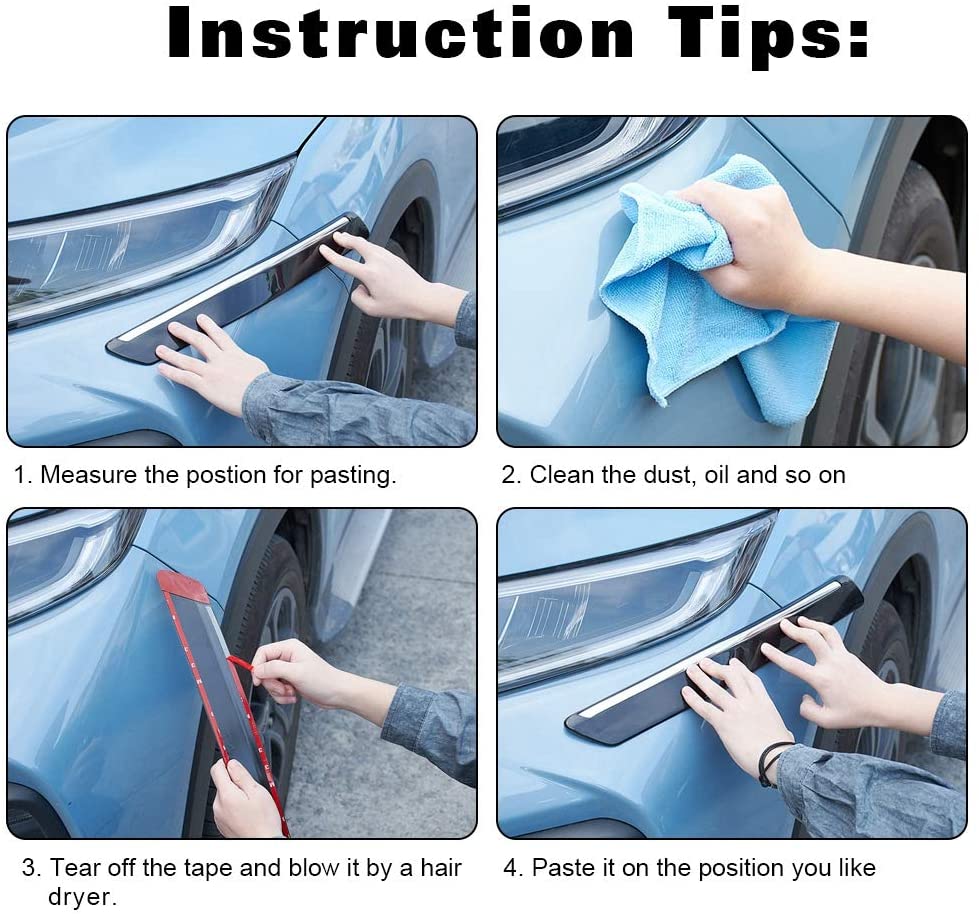 4Pcs Auto Car Body Bumper Guard Protector Sticker