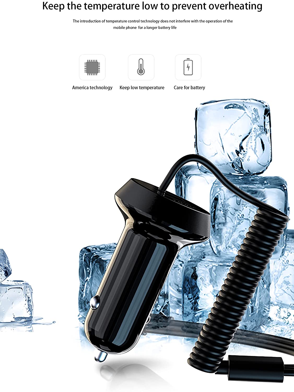 Dual Ports Car Charger with Fast Charging