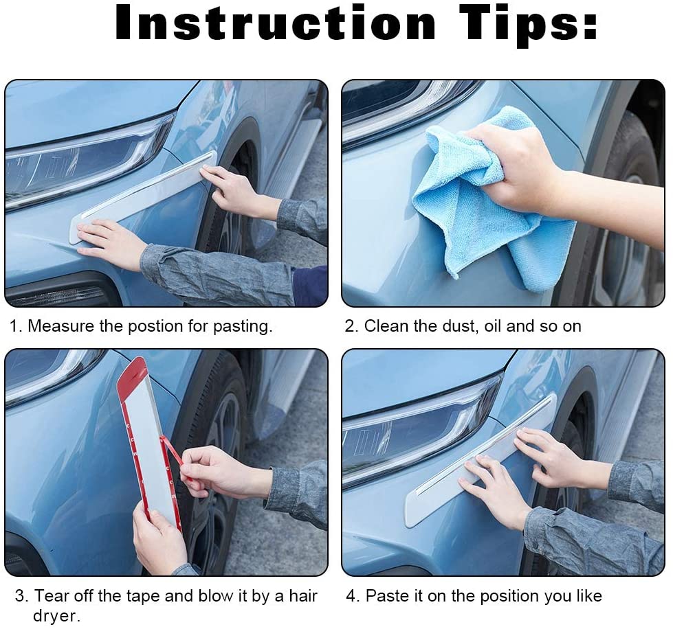 4Pcs Auto Car Body Bumper Guard Protector Sticker