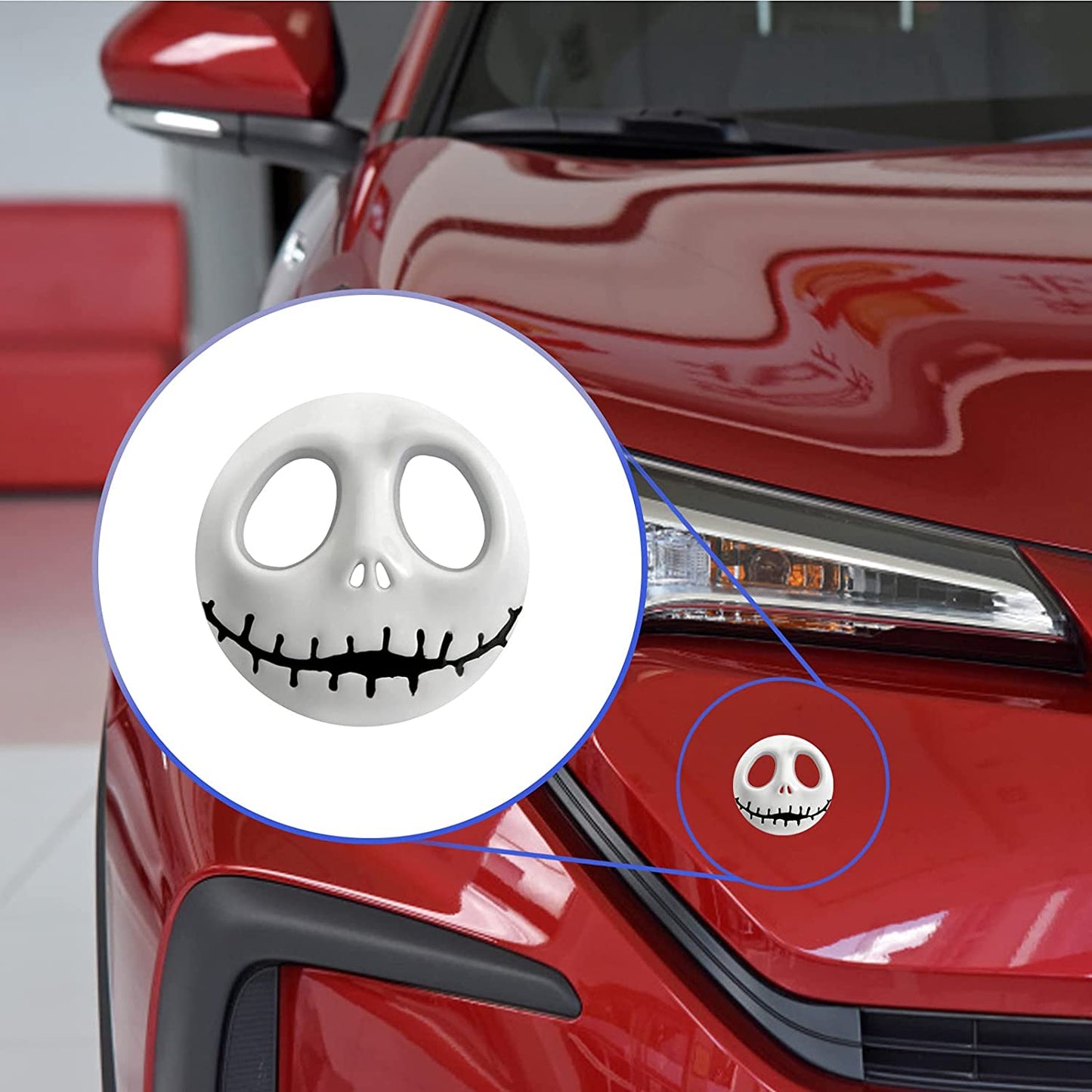 2 pcs Halloween Skull Mask Logo Emblem