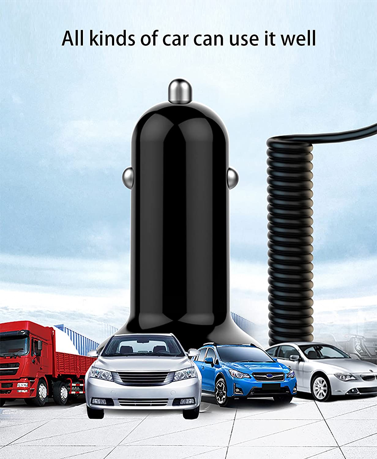 Dual Ports Car Charger with Fast Charging