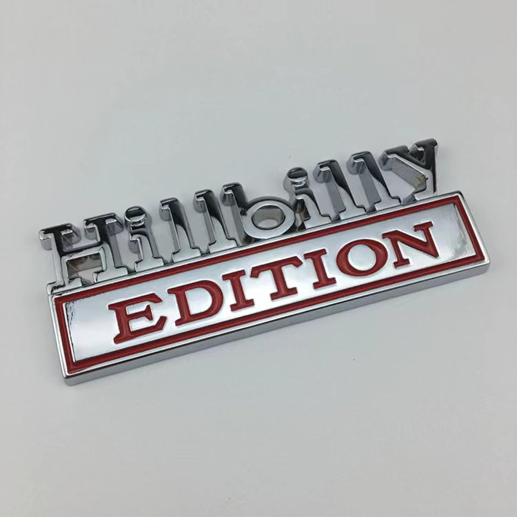 “Hillbilly Edition” Car Badge