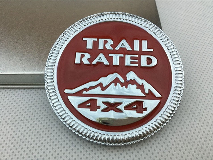 TRAIL RATED 4X4 Snow Mountain Metal Emblem
