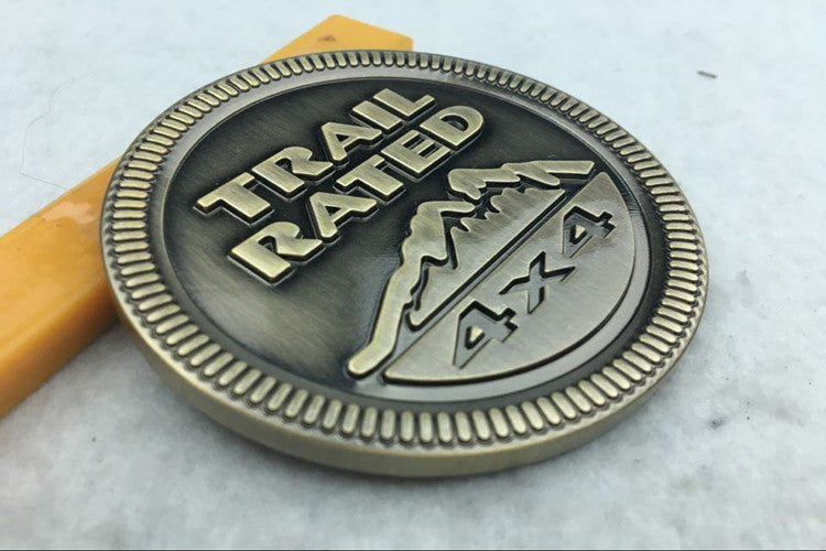 TRAIL RATED 4X4 Snow Mountain Metal Emblem