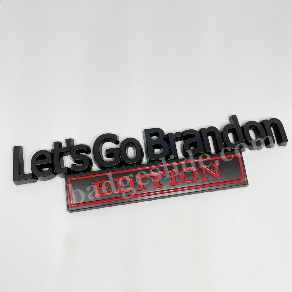 [2 pcs]Let's Go Brandon EDITION Car Metal Badge Emblem