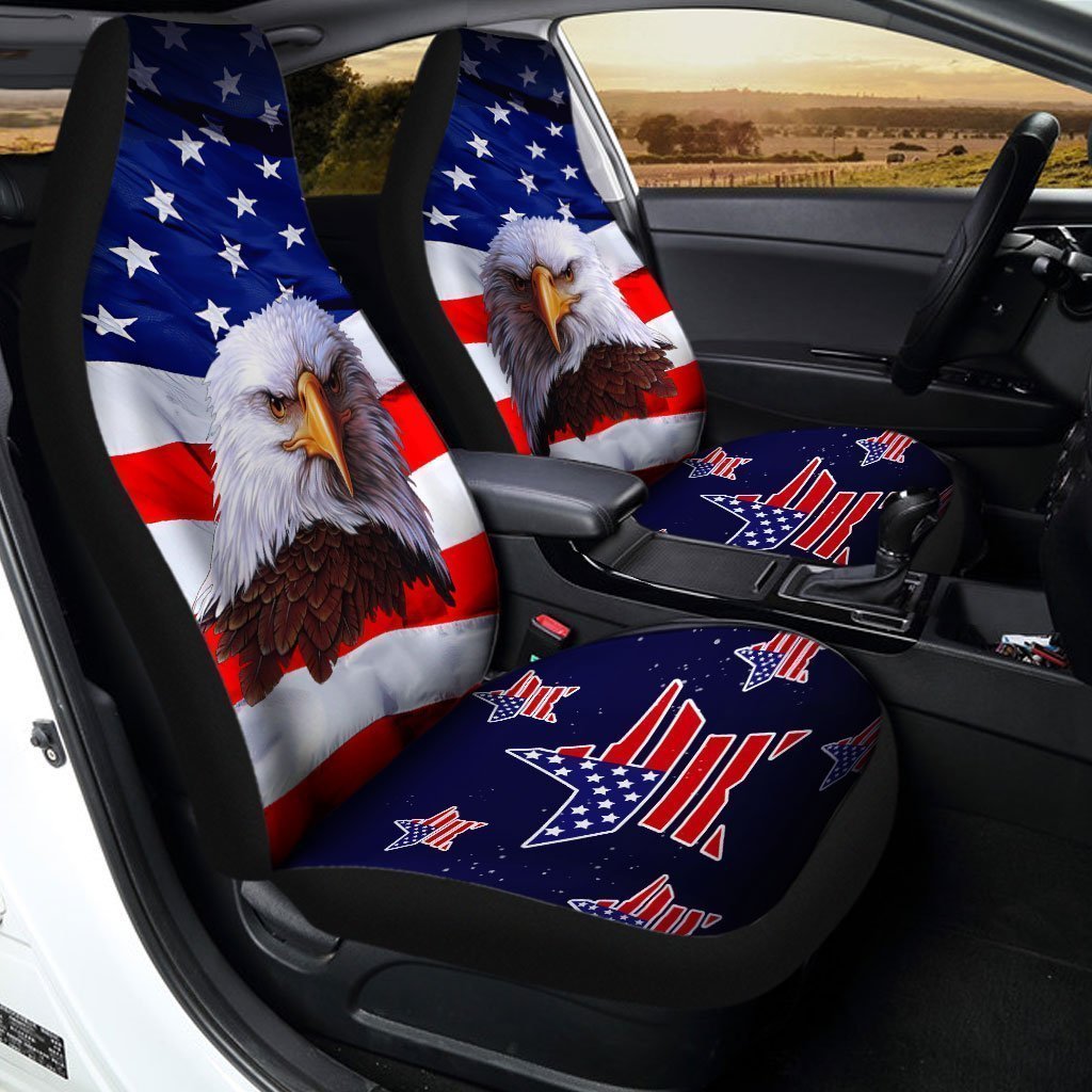 Bald Eagle Car Vehicle Seat Covers(2pcs)