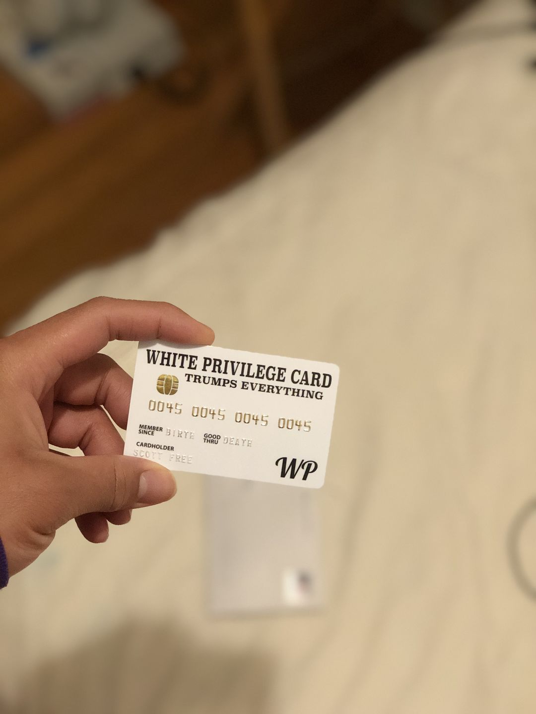 White Privilege Card