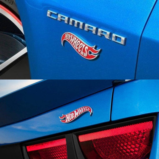 1 Set Chrome Hot Wheels Car Emblem