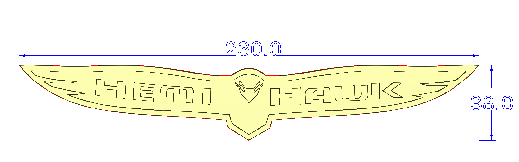 HEMI HAWK Custom Emblem Car Metal Badge
