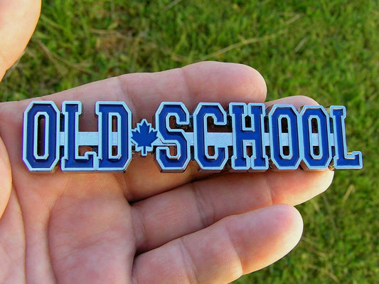 OLD SCHOOL Maple Leaf Metal Emblem Car Badge