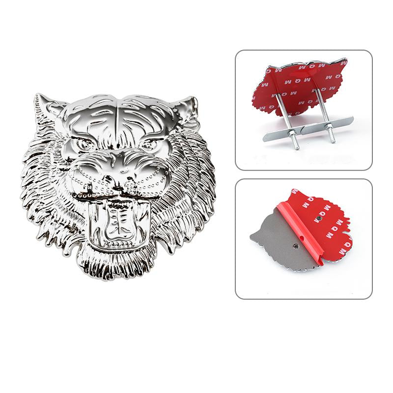 Tiger Head Shape Metal Emblem