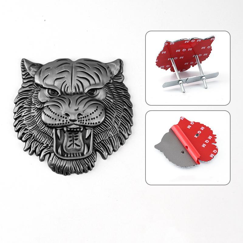Tiger Metal Hood Window Sticker
