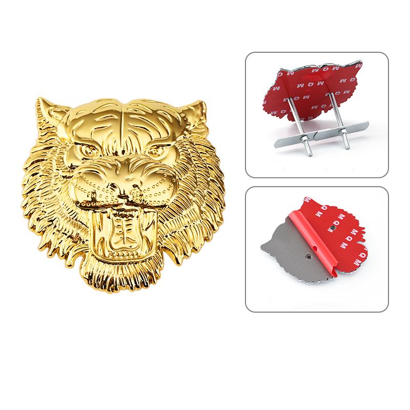 Tiger Head Shape Metal Emblem