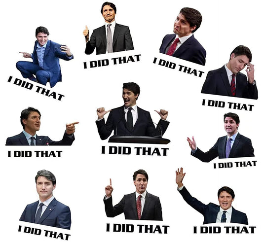 100pcs Trudeau I DID THAT Funny Stickers
