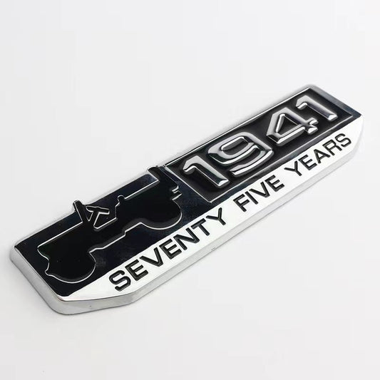 1941 75 Years Anniversary Badges Metal Emblem