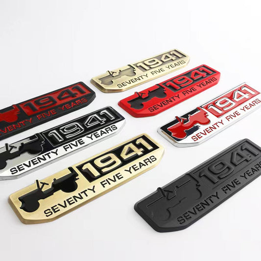 1941 75 Years Anniversary Badges Metal Emblem