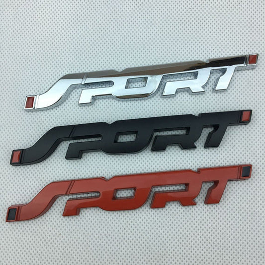 2pcs 3D Metal SPORT Trunk Emblem Badge