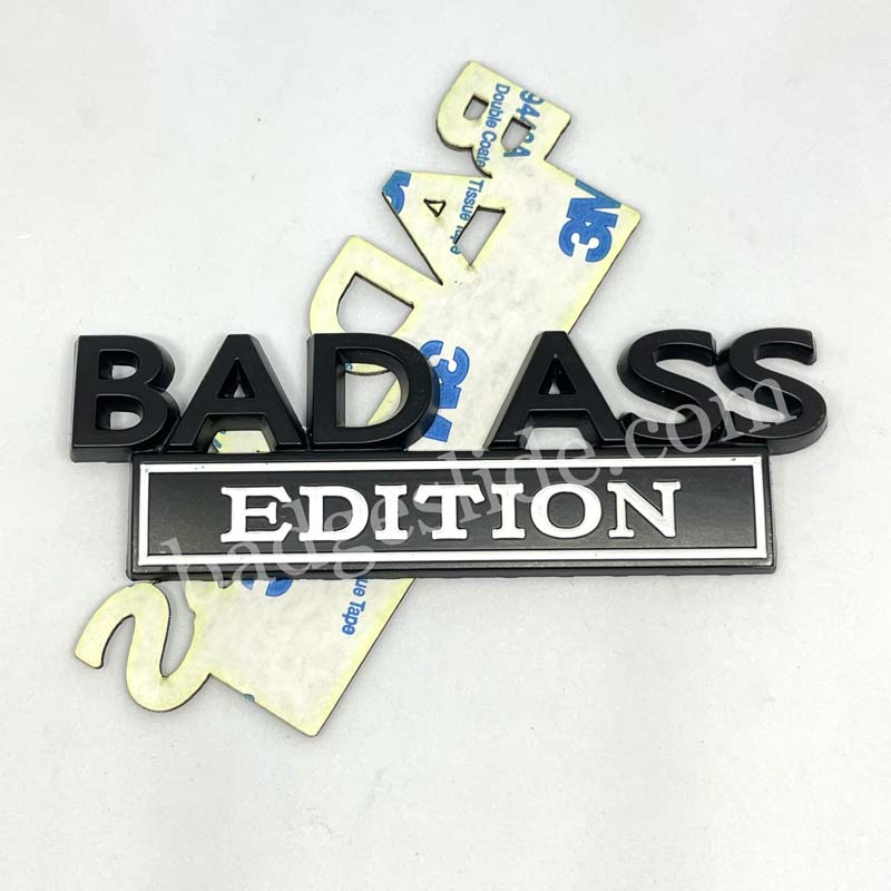 2PCS BAD ASS EDITION Car Badge Metal Emblem