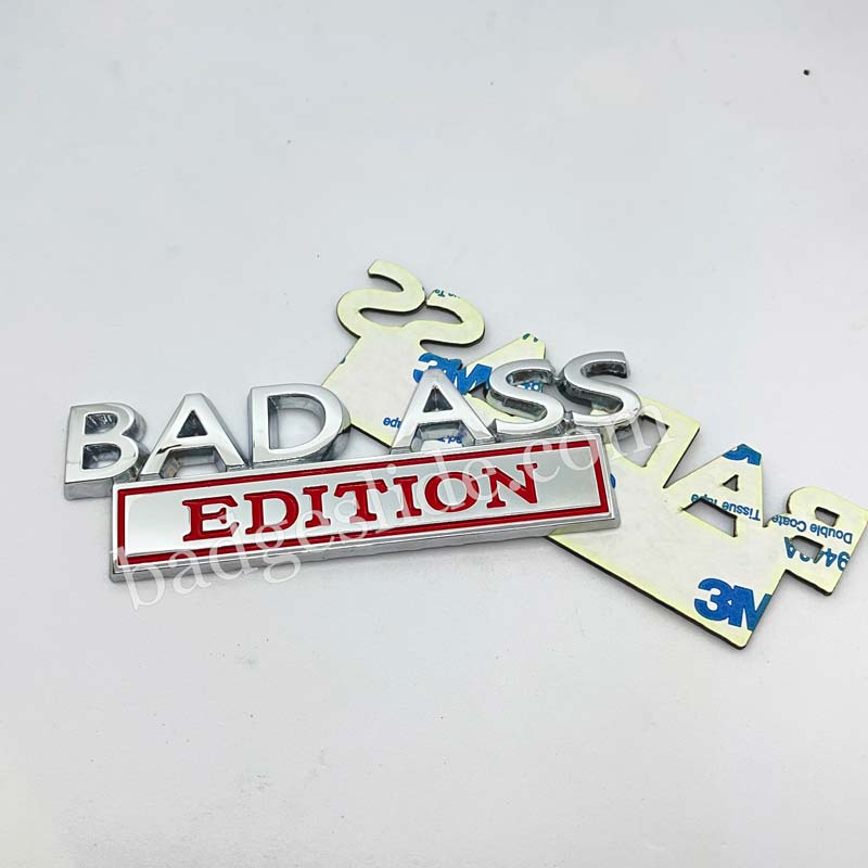 2PCS BAD ASS EDITION Car Badge Metal Emblem