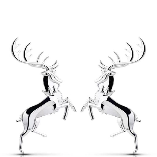 2pcs Elk Metallic Emblem Fender Badge