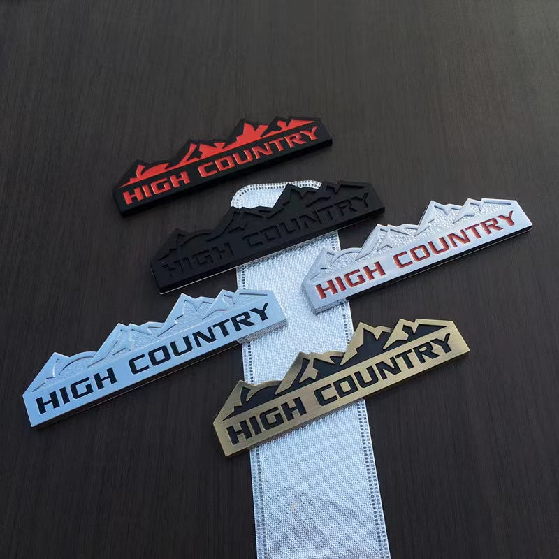 HIGH COUNTRY Snow Mountain Metal Emblem