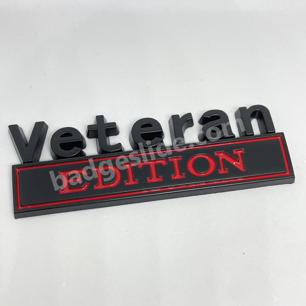 Veteran Edition Metal Emblem Fender Badge