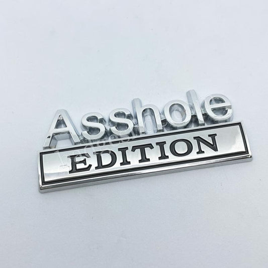 2 PCS Asshole Edition Emblem Fender Badge