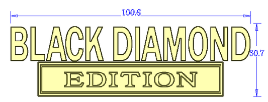 Black Diamond EDITION Metal Emblem Fender Badge-Gold-4pcs