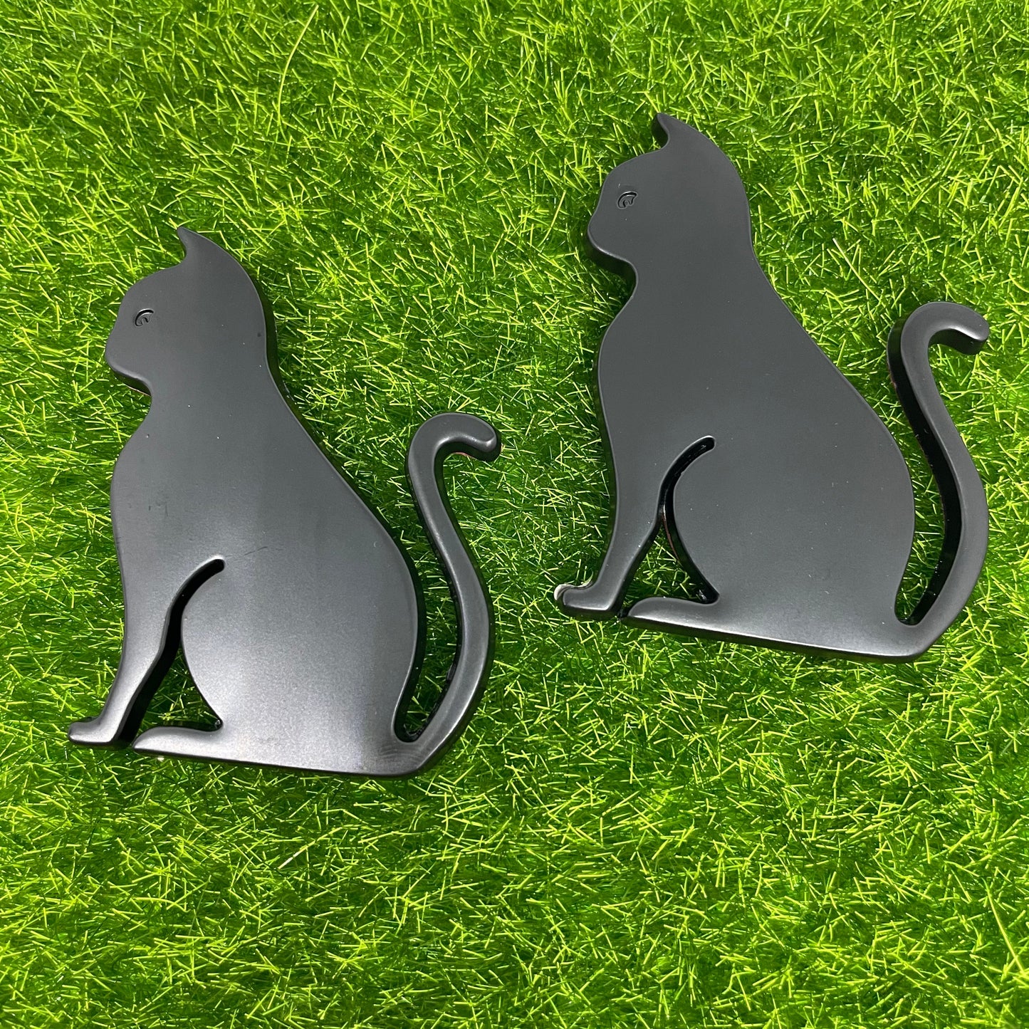 2pcs Cat Metal Car Emblem