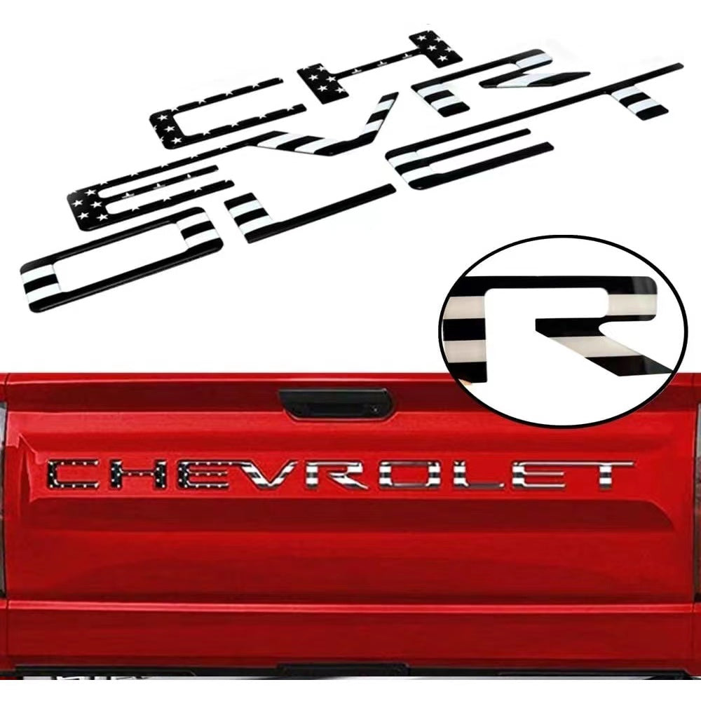 3D Raised CHEVROLET Tailgate Insert Letters Emblems