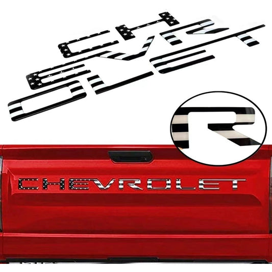 3D Raised CHEVROLET Tailgate Insert Letters Emblems