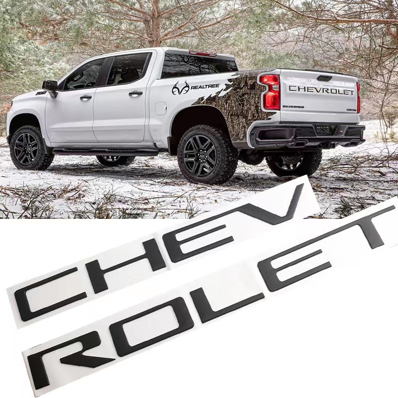 3D Raised CHEVROLET Tailgate Insert Letters Emblems