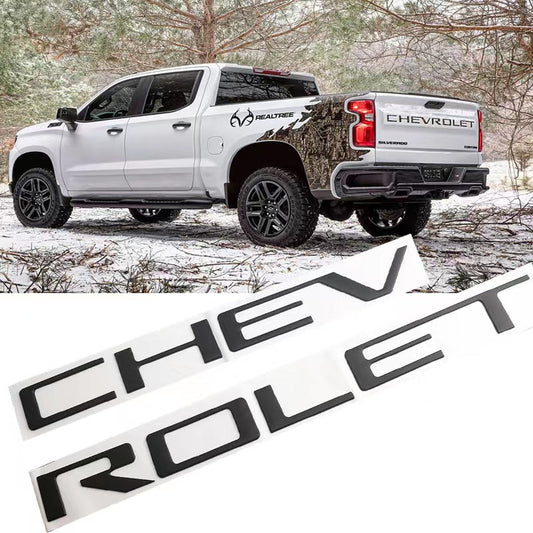 3D Raised CHEVROLET Tailgate Insert Letters Emblems