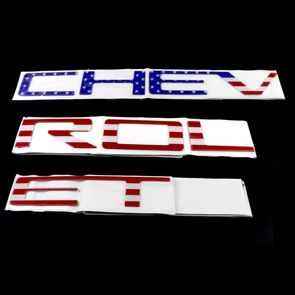 3D Raised CHEVROLET Tailgate Insert Letters Emblems