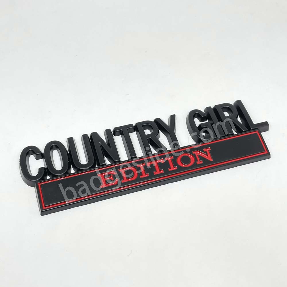 COUNTRY GIRL Edition Metal Emblem Fender Badge
