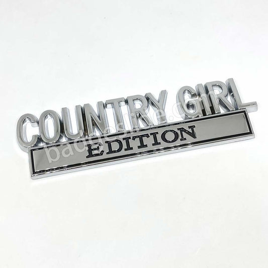COUNTRY GIRL Edition Metal Emblem Fender Badge