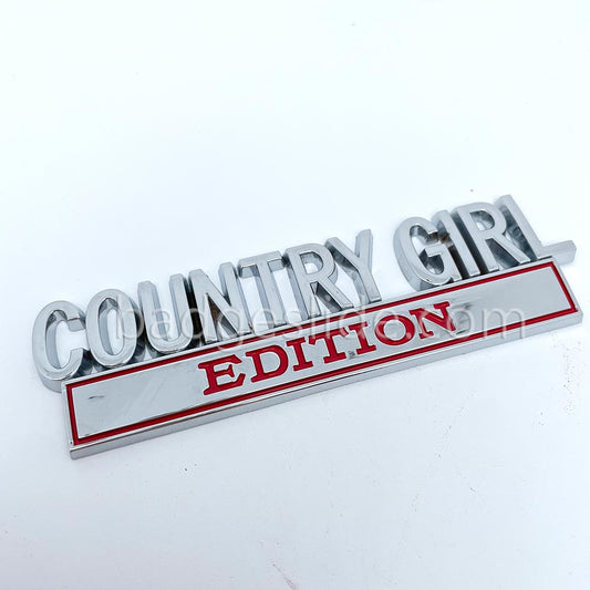 COUNTRY GIRL Edition Metal Emblem Fender Badge