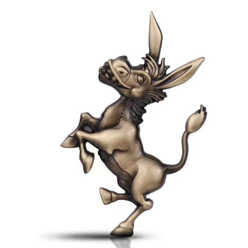 Donkey Shape Car Metal Emblem Badge