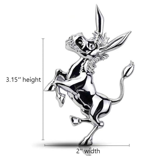 Donkey Shape Car Metal Emblem Badge
