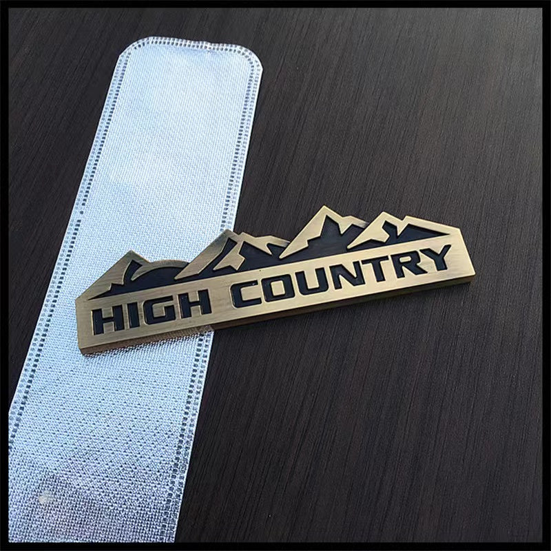 HIGH COUNTRY Snow Mountain Metal Emblem