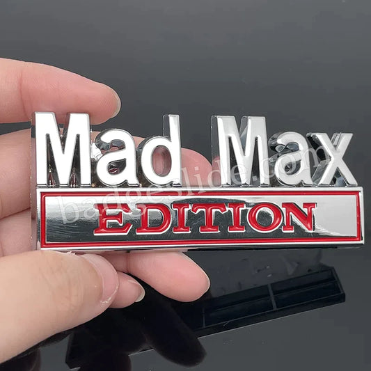 Mad Max Edition Car Emblem Metal Badge