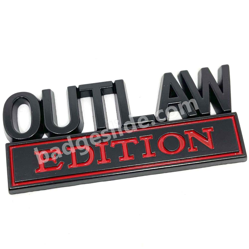 OUTLAW EDITION Metal Emblem Fender Badge