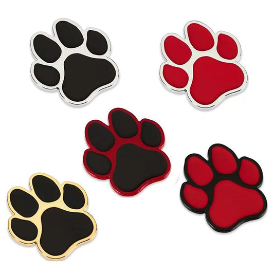 2pcs Paw Shape Car Emblem Fender Badge
