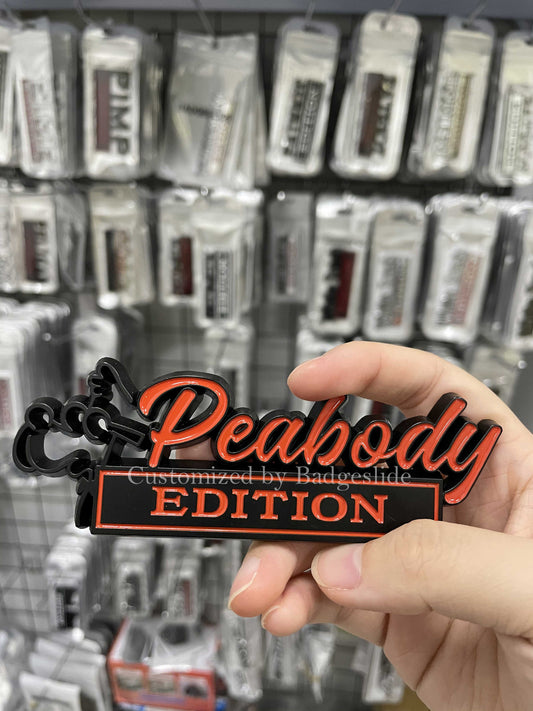 The Original PEABODY EDITION Emblem Fender Badge-Custom-4pcs