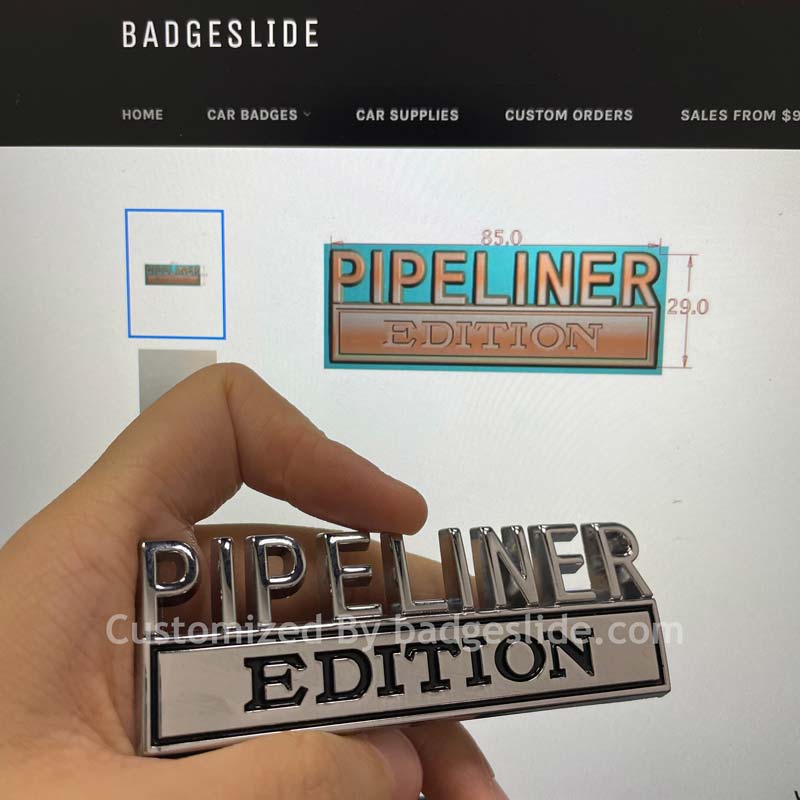 The Original PIPELINER EDITION Emblem Fender Badge-Custom-10pcs