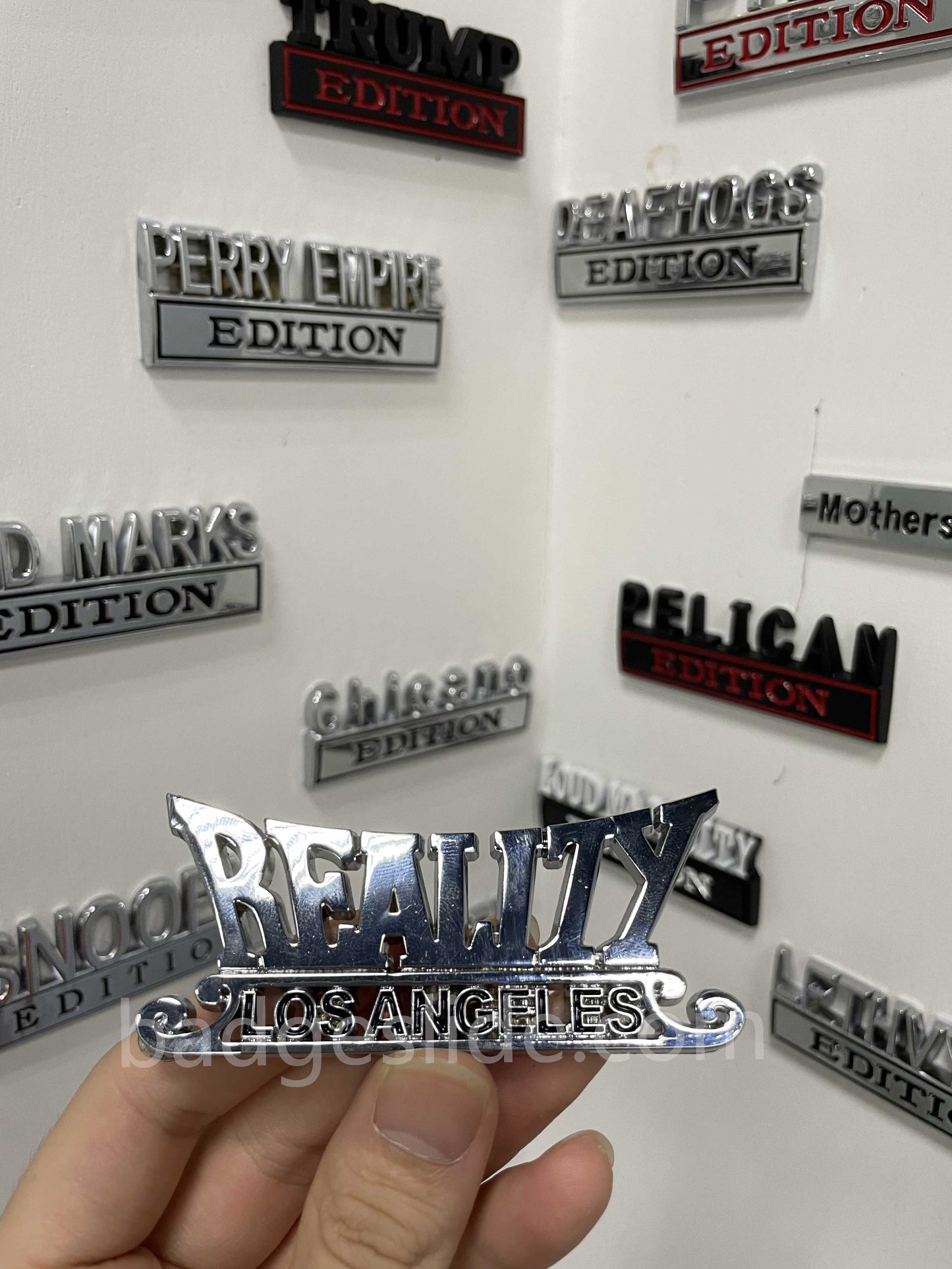 The Original REALITY LOS ANGELES Emblem Fender Badge-Custom-3pcs