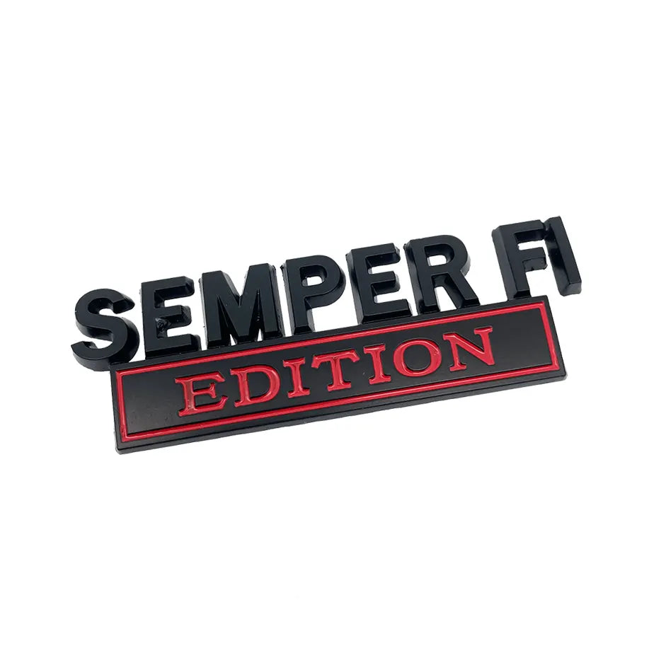 SEMPER FI EDITION Car Emblem Metal Badge